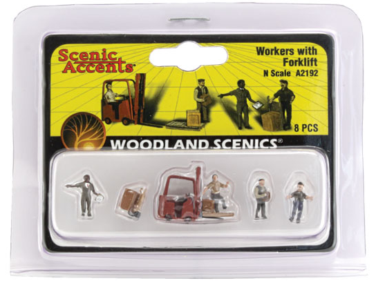 Woodland Scenics Spur N "Arbeiter mit Gabelstapler" (A2192)