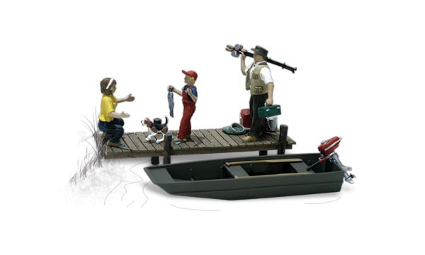 Woodland Scenics Spur 0 "Angler-Familie mit Boot" (A2756)