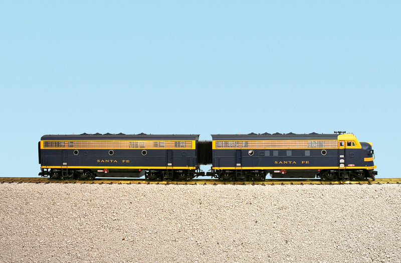 USA-Trains - F7 AB Santa Fe (2 Loks) Blau/Gelb